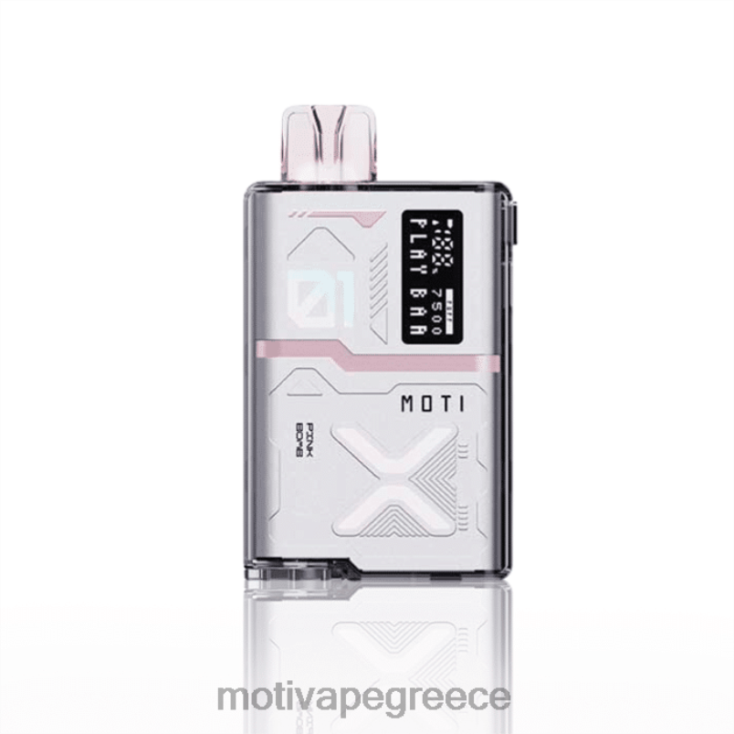 0B6XL58 MOTI Play Bar 7500 ατμούς μιας χρήσης (5%, 7500 ρουφηξιές) ροζ βόμβα | MOTI vape flavors Greece